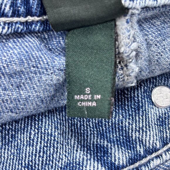 Wild Fable Womens High-Waisted Paperbag Denim Shorts Size S Blue Cotton Blend - Picture 8 of 10